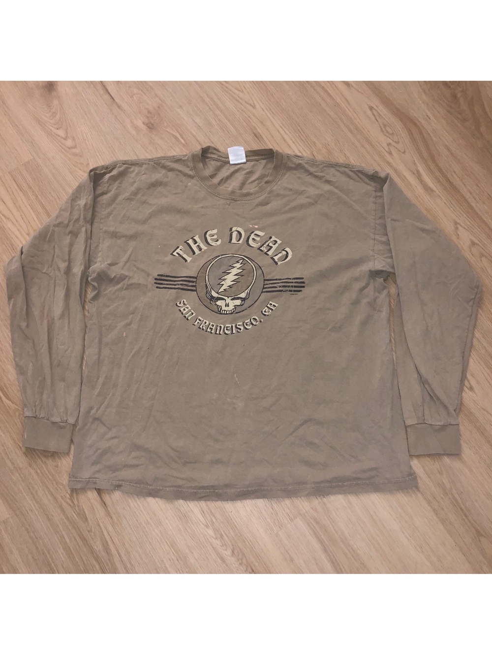THE GRATEFUL DEAD SAN FRANCISCO TAN BEIGE LONG SLEEVE T SHIRT MENS XL VINTAGE